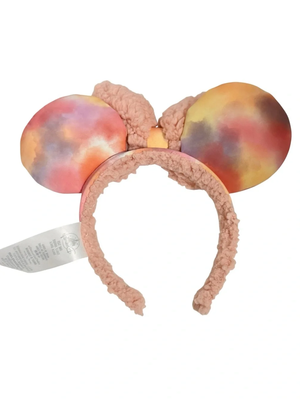 Disney Parks Sherpa Pink Tie Dye Minnie Mouse Ears Headband